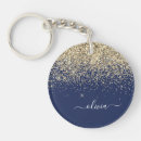 Search for gold and navy key rings For her