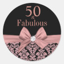 Search for pink and gold glitter stickers 50th birthday