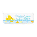 Search for ducky return address labels Rubber ducky baby shower