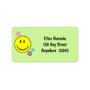 Search for happy flower return address labels Smiling