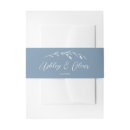 Search for dusty blue invitation belly bands Botanical