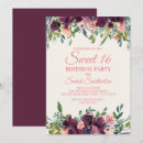 Search for burgundy sweet 16 invitations Purple