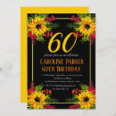 Search for sunflower 60th birthday invitations Elegant