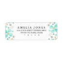 Search for mint and gold return address labels Watercolor