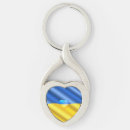 Search for heart shaped flag key rings Ukrainian