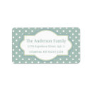 Search for blue polka dots return address labels Green