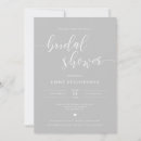 Search for grey bridal shower invitations Simple