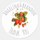Search for strawberry wedding stickers Thank you
