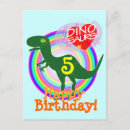 Search for dinosaur 5th birthday cards Green