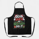 Search for funny brother aprons Santa