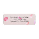 Search for rose petals return address labels Watercolor