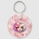 Search for cute cartoon girl key rings Retro