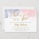 Search for gold glitter invite gender reveal invitations He or she