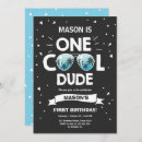 Search for one cool dude birthday invitations Boy