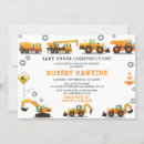 Search for dump truck baby shower invitations Bulldozer