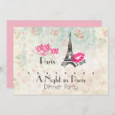 Search for a night in paris party invitations Eiffel tower