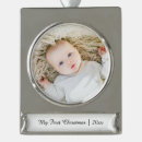 Search for silver baby first christmas tree decorations Elegant