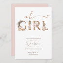 Search for tropical baby girl shower invitations Boho