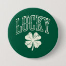 Search for lucky shamrock clover badges Irish