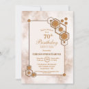 Search for 70th dinner birthday invitations Gold