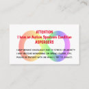Search for autism awareness business cards Neurodiversity
