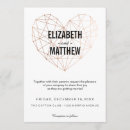 Search for modern rose gold wedding invitations Heart