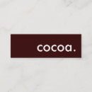 Search for hot chocolate business cards Cocoa