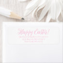 Search for happy easter return address labels Pink