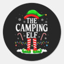 Search for funny camping stickers Santa