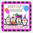 Search for fun penguins stickers Birthday
