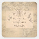 Search for map wedding stickers Adventure