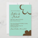 Search for teal and brown wedding invitations Flower