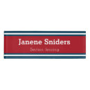 Search for red white blue name tags Stripes