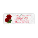 Search for deep red return address labels Flowers