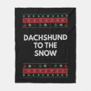 Search for dachshund christmas blankets Puppy