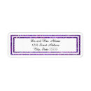 Search for purple glitter return address labels Simple