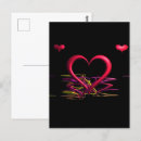 Search for fractal heart postcards Black