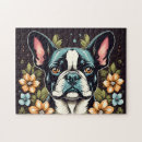 Search for boston terrier puzzles Floral