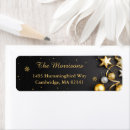 Search for glitter snowflake return address labels Black