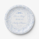 Search for teddy bear baby shower plates Blue bow