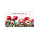 Search for pink tulip flowers return address labels Pretty
