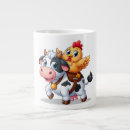 Search for cow and chicken mugs Rooster