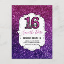 Search for sweet 16 save the date postcards Pink