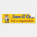 Search for cows bumper stickers Vegetarian