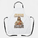 Search for jesus loves you aprons King