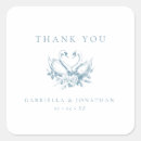 Search for square thank you wedding stickers Blue