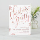 Search for rose gold christmas invitations Snowflakes
