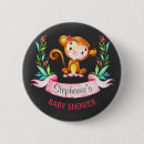 Search for monkey round badges Pink
