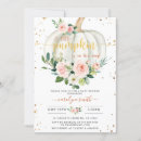 Search for pink gold pumpkin baby shower invitations Watercolor