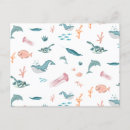 Search for whale pattern postcards Watercolor